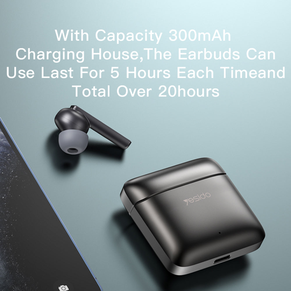 YESIDO TWS10 Wireless Bluetooth Earphone Low-Latency Headphone Earbud Headset for Gaming Movie Phone Calling YESIDO TWS10 Wireless Bluetooth Earphone Low-Latency Headphone Earbud Headset for Gaming Movie Phone Calling